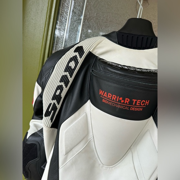 Spidi Tronik Wind Pro White Black Men’s Size 52 Leather Racing Track Suit - Picture 11 of 16